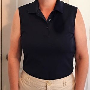 Sm Monterey navy sleeveless polo